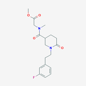 methyl N-({1-[2-(3-fluorophenyl)ethyl]-6-oxo-3-piperidinyl}carbonyl)-N-methylglycinate