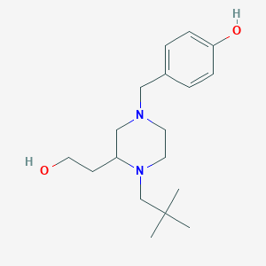 4-{[4-(2,2-dimethylpropyl)-3-(2-hydroxyethyl)-1-piperazinyl]methyl}phenol