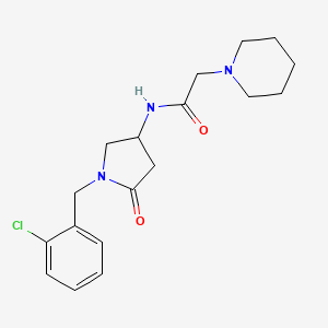 N-[1-(2-chlorobenzyl)-5-oxo-3-pyrrolidinyl]-2-(1-piperidinyl)acetamide