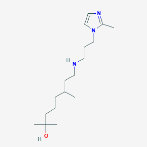 molecular formula C17H33N3O B6107557 2,6-dimethyl-8-{[3-(2-methyl-1H-imidazol-1-yl)propyl]amino}-2-octanol 