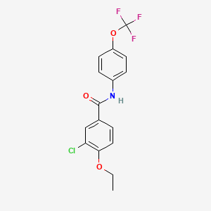 molecular formula C16H13ClF3NO3 B6107653 3-chloro-4-ethoxy-N-[4-(trifluoromethoxy)phenyl]benzamide 