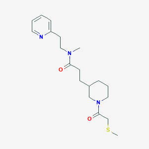 N-methyl-3-{1-[(methylthio)acetyl]-3-piperidinyl}-N-[2-(2-pyridinyl)ethyl]propanamide