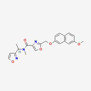 N-[1-(3-isoxazolyl)ethyl]-2-{[(7-methoxy-2-naphthyl)oxy]methyl}-N-methyl-1,3-oxazole-4-carboxamide