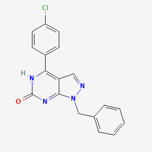 1-benzyl-4-(4-chlorophenyl)-1,7-dihydro-6H-pyrazolo[3,4-d]pyrimidin-6-one