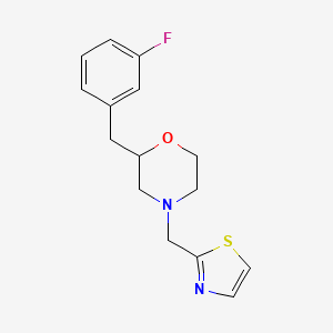 2-(3-fluorobenzyl)-4-(1,3-thiazol-2-ylmethyl)morpholine