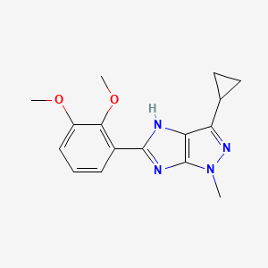 molecular formula C16H18N4O2 B6107751 3-cyclopropyl-5-(2,3-dimethoxyphenyl)-1-methyl-4H-imidazo[4,5-c]pyrazole 