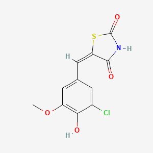 5-(3-chloro-4-hydroxy-5-methoxybenzylidene)-1,3-thiazolidine-2,4-dione