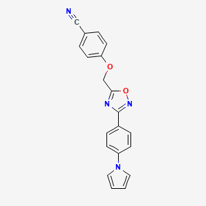 4-({3-[4-(1H-pyrrol-1-yl)phenyl]-1,2,4-oxadiazol-5-yl}methoxy)benzonitrile