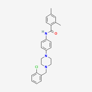 N-{4-[4-(2-chlorobenzyl)-1-piperazinyl]phenyl}-2,4-dimethylbenzamide