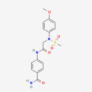 4-{[N-(4-methoxyphenyl)-N-(methylsulfonyl)glycyl]amino}benzamide