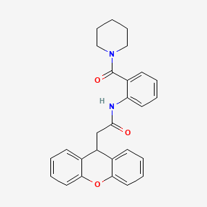 N-[2-(1-piperidinylcarbonyl)phenyl]-2-(9H-xanthen-9-yl)acetamide