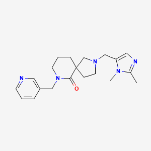 molecular formula C20H27N5O B6107818 2-[(1,2-dimethyl-1H-imidazol-5-yl)methyl]-7-(3-pyridinylmethyl)-2,7-diazaspiro[4.5]decan-6-one 