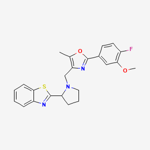 molecular formula C23H22FN3O2S B6107826 4-[[2-(1,3-Benzothiazol-2-yl)pyrrolidin-1-yl]methyl]-2-(4-fluoro-3-methoxyphenyl)-5-methyl-1,3-oxazole 