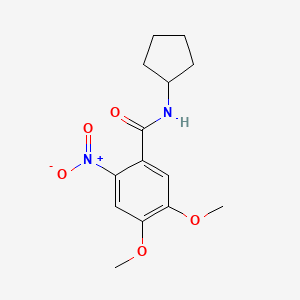 molecular formula C14H18N2O5 B6107831 N-cyclopentyl-4,5-dimethoxy-2-nitrobenzamide 