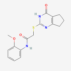 molecular formula C16H17N3O3S B6107871 N-(2-methoxyphenyl)-2-[(4-oxo-4,5,6,7-tetrahydro-3H-cyclopenta[d]pyrimidin-2-yl)thio]acetamide 