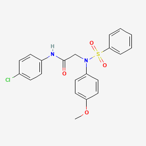 N~1~-(4-chlorophenyl)-N~2~-(4-methoxyphenyl)-N~2~-(phenylsulfonyl)glycinamide