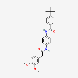 molecular formula C27H30N2O4 B6107911 4-tert-butyl-N-(4-{[(3,4-dimethoxyphenyl)acetyl]amino}phenyl)benzamide 