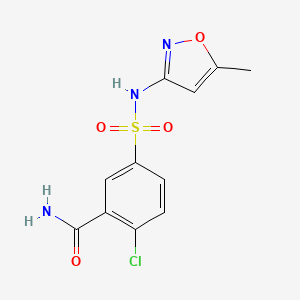 2-chloro-5-{[(5-methyl-3-isoxazolyl)amino]sulfonyl}benzamide