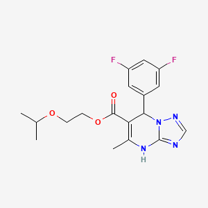 molecular formula C18H20F2N4O3 B6107928 2-isopropoxyethyl 7-(3,5-difluorophenyl)-5-methyl-4,7-dihydro[1,2,4]triazolo[1,5-a]pyrimidine-6-carboxylate 