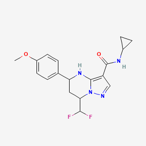 N-cyclopropyl-7-(difluoromethyl)-5-(4-methoxyphenyl)-4,5,6,7-tetrahydropyrazolo[1,5-a]pyrimidine-3-carboxamide