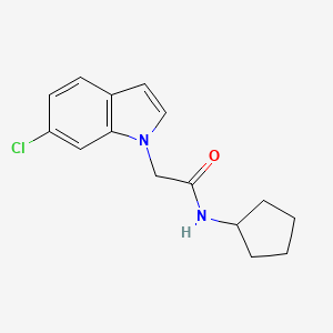 2-(6-chloro-1H-indol-1-yl)-N-cyclopentylacetamide