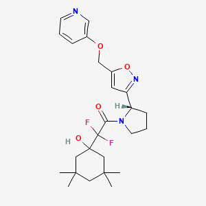 molecular formula C25H33F2N3O4 B610795 Setafrastat CAS No. 1399715-48-0