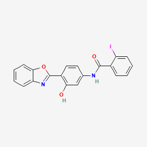 molecular formula C20H13IN2O3 B6107965 N-[4-(1,3-benzoxazol-2-yl)-3-hydroxyphenyl]-2-iodobenzamide 