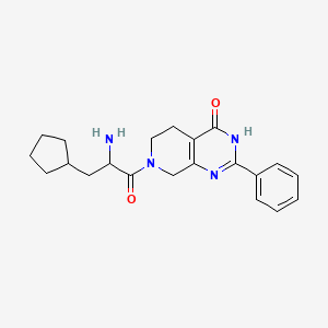 molecular formula C21H26N4O2 B6107974 7-(3-cyclopentylalanyl)-2-phenyl-5,6,7,8-tetrahydropyrido[3,4-d]pyrimidin-4(3H)-one 