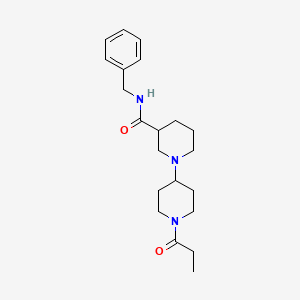 molecular formula C21H31N3O2 B6107980 N-benzyl-1'-propionyl-1,4'-bipiperidine-3-carboxamide 