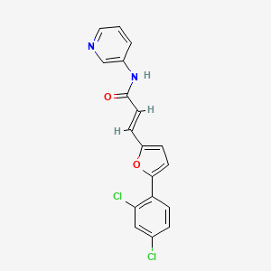 molecular formula C18H12Cl2N2O2 B6108021 3-[5-(2,4-dichlorophenyl)-2-furyl]-N-3-pyridinylacrylamide 