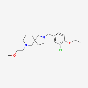 molecular formula C20H31ClN2O2 B6108030 2-(3-chloro-4-ethoxybenzyl)-7-(2-methoxyethyl)-2,7-diazaspiro[4.5]decane 