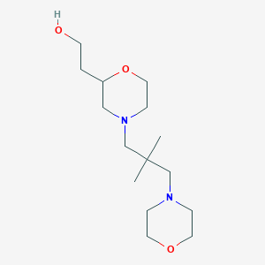 molecular formula C15H30N2O3 B6108046 2-{4-[2,2-dimethyl-3-(4-morpholinyl)propyl]-2-morpholinyl}ethanol 