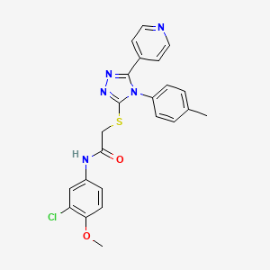 molecular formula C23H20ClN5O2S B6108047 N-(3-chloro-4-methoxyphenyl)-2-{[4-(4-methylphenyl)-5-(pyridin-4-yl)-4H-1,2,4-triazol-3-yl]sulfanyl}acetamide 