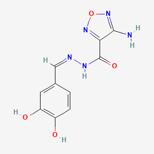 molecular formula C10H9N5O4 B6108050 4-amino-N'-(3,4-dihydroxybenzylidene)-1,2,5-oxadiazole-3-carbohydrazide 