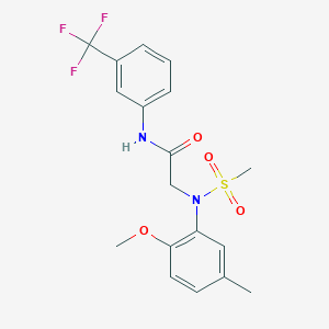 2-(2-methoxy-5-methyl-N-methylsulfonylanilino)-N-[3-(trifluoromethyl)phenyl]acetamide