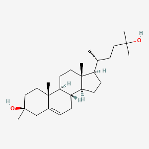 molecular formula C27H46O2 B610815 (3S,8S,9S,10R,13R,14S,17R)-17-[(2R)-5-hydroxy-5-methylhexan-2-yl]-3,10,13-trimethyl-1,2,4,7,8,9,11,12,14,15,16,17-dodecahydrocyclopenta[a]phenanthren-3-ol CAS No. 1427208-12-5