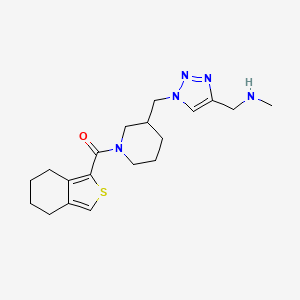 N-methyl-1-(1-{[1-(4,5,6,7-tetrahydro-2-benzothien-1-ylcarbonyl)-3-piperidinyl]methyl}-1H-1,2,3-triazol-4-yl)methanamine trifluoroacetate