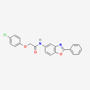 molecular formula C21H15ClN2O3 B6108169 2-(4-chlorophenoxy)-N-(2-phenyl-1,3-benzoxazol-5-yl)acetamide 