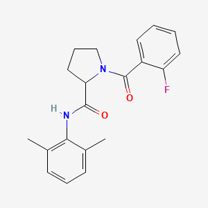 molecular formula C20H21FN2O2 B6108224 N-(2,6-dimethylphenyl)-1-(2-fluorobenzoyl)prolinamide 