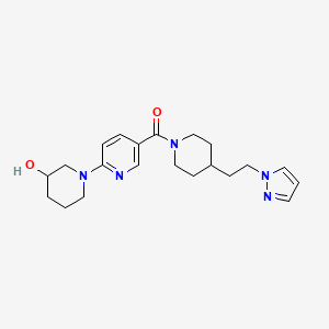 [6-(3-Hydroxypiperidin-1-yl)pyridin-3-yl]-[4-(2-pyrazol-1-ylethyl)piperidin-1-yl]methanone