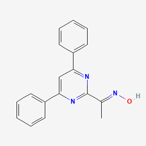 molecular formula C18H15N3O B6108248 2-Hydroxyiminoethyl-4,6-diphenylpyrimidine 