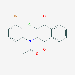 N-(3-bromophenyl)-N-(3-chloro-1,4-dioxonaphthalen-2-yl)acetamide