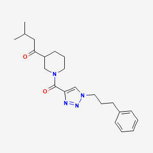 3-methyl-1-(1-{[1-(3-phenylpropyl)-1H-1,2,3-triazol-4-yl]carbonyl}-3-piperidinyl)-1-butanone