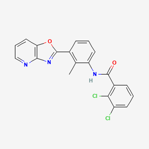 2,3-dichloro-N-[2-methyl-3-([1,3]oxazolo[4,5-b]pyridin-2-yl)phenyl]benzamide