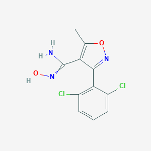 molecular formula C11H9Cl2N3O2 B061083 3-(2,6-dichlorophenyl)-N'-hydroxy-5-methyl-1,2-oxazole-4-carboximidamide CAS No. 164982-40-5
