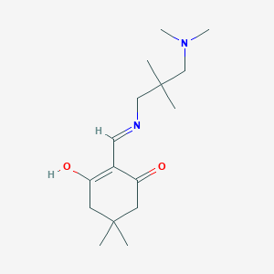 2-[[3-(Dimethylamino)-2,2-dimethylpropyl]iminomethyl]-3-hydroxy-5,5-dimethylcyclohex-2-en-1-one