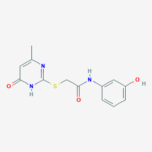 molecular formula C13H13N3O3S B6108331 N-(3-hydroxyphenyl)-2-[(4-methyl-6-oxo-1H-pyrimidin-2-yl)sulfanyl]acetamide 