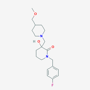 molecular formula C20H29FN2O3 B6108355 1-(4-fluorobenzyl)-3-hydroxy-3-{[4-(methoxymethyl)-1-piperidinyl]methyl}-2-piperidinone 