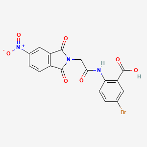 5-bromo-2-{[(5-nitro-1,3-dioxo-1,3-dihydro-2H-isoindol-2-yl)acetyl]amino}benzoic acid