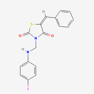 (5E)-3-{[(4-Iodophenyl)amino]methyl}-5-(phenylmethylidene)-1,3-thiazolidine-2,4-dione